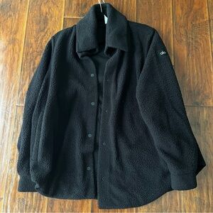 Alo Yoga Sherpa Shacket, Black
